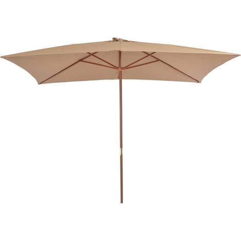 Maison Exclusive - Sombrilla de jardín con palo de madera gris ta