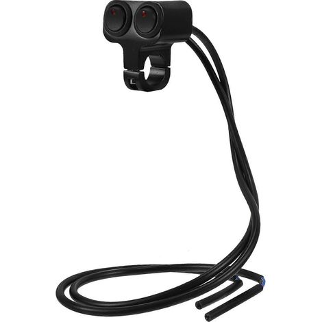 Interrupteur de phare de moto en alliage d'aluminium, projecteur double tête (1/5)