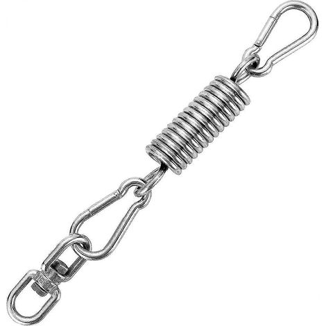 Chaise suspendue Zhedian à ressorts pivotants en acier avec 2 mousquetons et un crochet pivotant à 360°, kit de suspension robuste pour chaises hamac jusqu'à 250 kg (1/5)