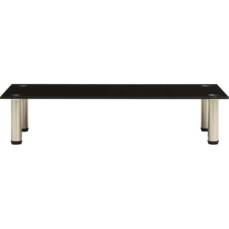 Maison Exclusive - TV-Tisch 80x35x17 cm Schwarz Hartglas (1/5)