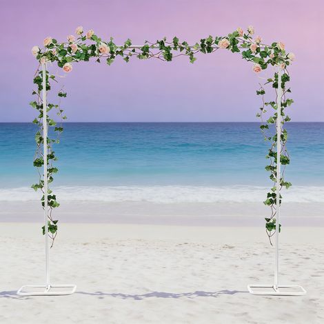 Soporte para arco de boda, soporte para bodas, soporte de doble barra para fondos de boda