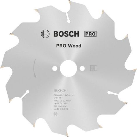 Bosch PRO Wood Circular Saw Blade 160 x 1.8 x 20 mm T12 2608641170