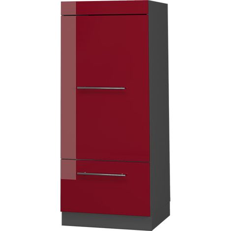 Armario para microondas Fame-Line, Rojo Burdeos alto brillo, 60 cm, Vicco