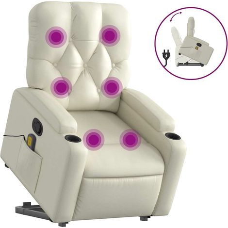 Maison Exclusive - Sillón reclinable de masaje de pie cuero artif