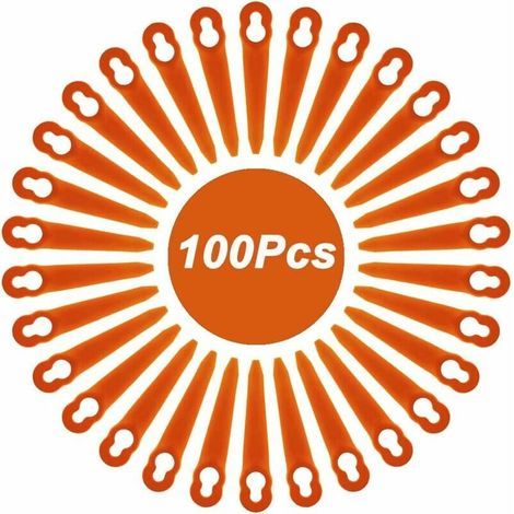 Lot de 100 Lames Compatible pour Coupe Bordure Stihl PolyCut 2 2 PolyCut 3 2, FSA 45 FSA 57 FSE 52, Lames en Plastique pour Coupe Bordure Stihl sans Fil H166 (1/5)