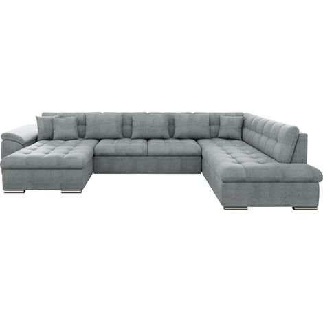 Sofá rinconero Comfivo Gemma II, Flow 17, Función de descanso, 348x205x76cm, 0