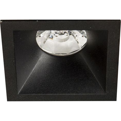 Spot DECO GU10 carré 1 tête fixe, noir mat IP20 - EUROPOLE - 26821 (1/4)