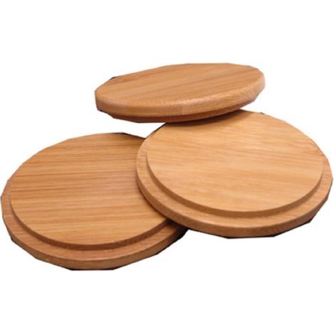 Couvercle En Bois Pour Tasse - Couvercle En Bambou Pour Mug Et Verre À Thé - Lot De 4 (1/5)