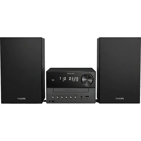 Microchaîne avec Enceintes bibliothèque Bass Reflex Philips Série 3000 TAM3505M2 Bluetooth DAB+/FM 20 W Noir