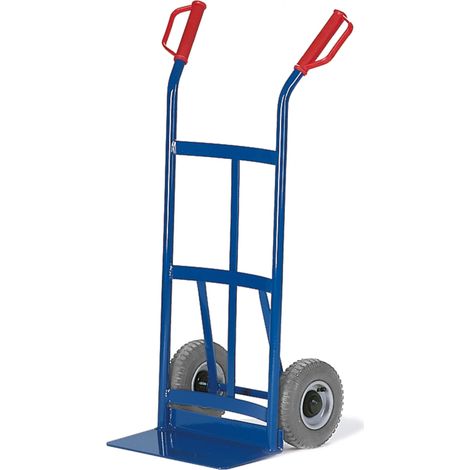 Rollcart Sackkarre -952- mit Rückwand aus Flachstahl 1050mm hoch Schaufelbreite 400mm Vollgummi