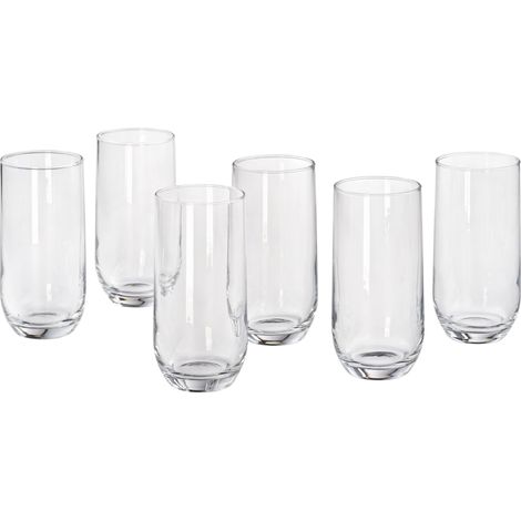 Mopita Venezia set 6 bicchieri bibita vetro trasparente 415 ml