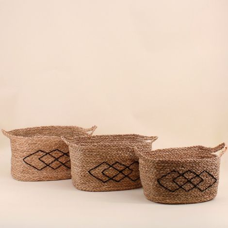 Set de 3 paniers en fibres naturelles (1/5)