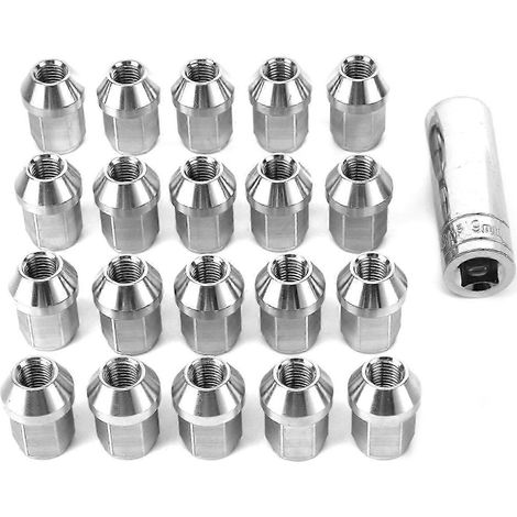 20 écrous de roue en acier inoxydable, filetage M12x1,5, accessoires automobiles universels YEMAA (1/4)