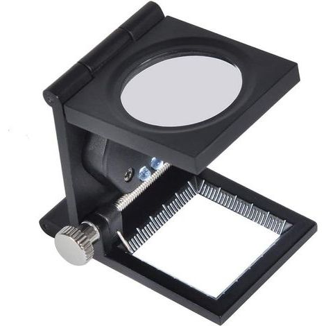 Loupe en Tissu - 1 pc LED Pliable Support Tissu Tissu loupe carrée loupe Pliable 10X lentille Montre bijoutier Outil Haute définition (1/4)