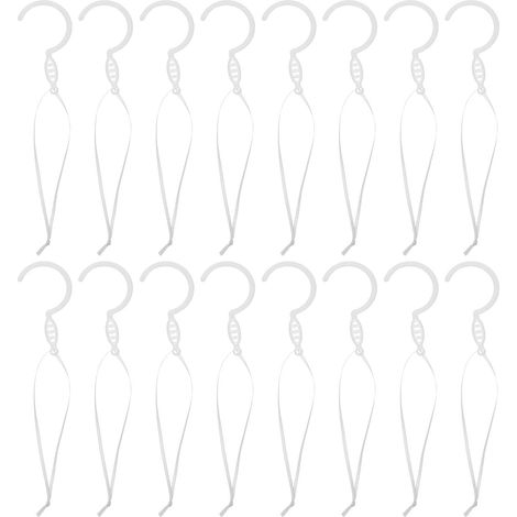 50 Crochets de Rideaux Extérieurs en Plastique Blanc pour Filet de Canopée, Support Stable et Compatible, pour Berceau et Décoration de Chambre (1/5)