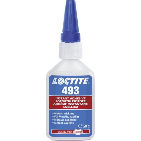 LOCTITE 493 50g Colle instantanée cyanoacrylate métaux plastiques caoutchoucs polyoléfines - Loctite