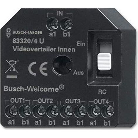 DISTRIBUTORE VIDEO R ACTIVE UP PER INTERNI, DA INCASSO 83320/4 U BUSCH 2CKA008300A0508