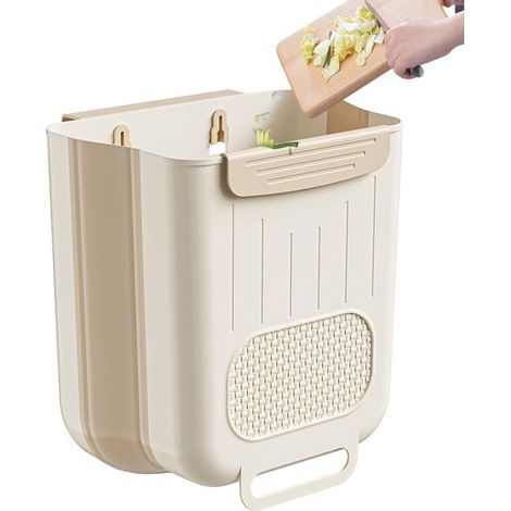 Cestino sospeso, cestino da cucina, cestino da parete pieghevole, pattumiera a muro, cestino multifunzionale per cucina, piano di lavoro, soggiorno, ecc. (1/5)