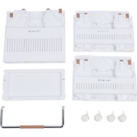 Chariot de rangement roulant multifonctionnel, panier à linge pliable à 4 roues pour salle de bain, buanderie, salon, cuisine, 3 niveaux (1/5)