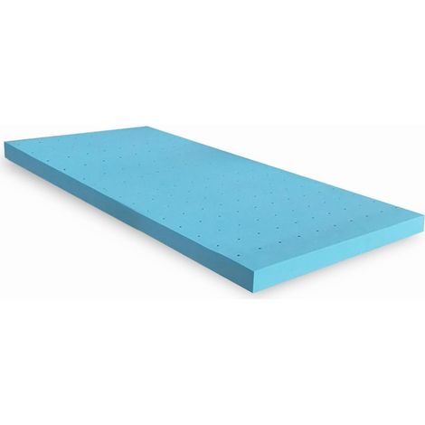 Coprimaterasso in memory foam 105x190 cm, morbido e confortevole, colore blu. (1/5)