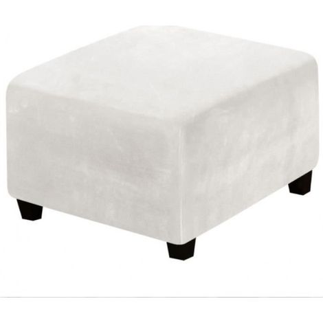 Housse de repose-pieds extensible luxueuse carrée, en daim pliable - pour les repose-pieds (1/3)