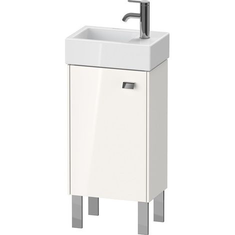 Meuble sous-vasque BRIOSO 570x364x239mm poignée chromé ouverture gauche blanc brillant