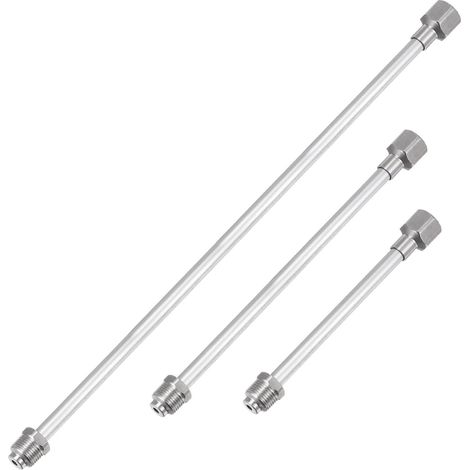 Ensemble de 3 rallonges pour pistolet à peinture sans air avec protections rouges, 8, 12 et 19