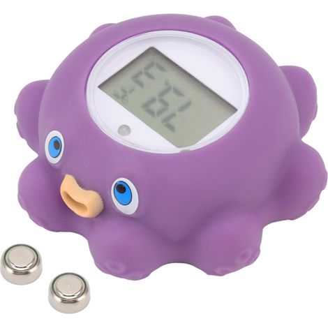 Jouet thermomètre de bain flottant bébé, testeur de température d'eau de sécurité avec alarme intelligente de minuterie pour nourrisson (1/5)