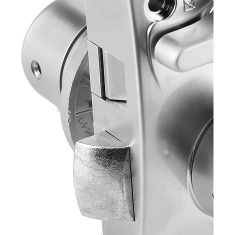 Lever lock for toilet door, chrome bathroom handle for camper van, van and boat (1/5)