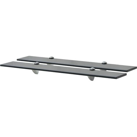 Mensole Galleggianti 2 pz in Vetro 70x10 cm 8 mm - Mensola in vetro - Mensola galleggiante