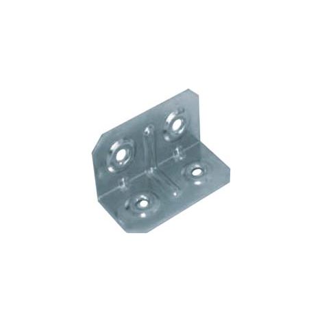 PIASTRA DI GIUNZIONE QUADRA PIEGATA 4 FORI- - mm.20x20 spessore mm.1 - 100 pezzi