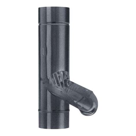 GRÖMO ALUSTAR Regenwasserklappe Anthrazit ø80 mit V2A Sieb, TX (strukturiert), 88731 (1/2)