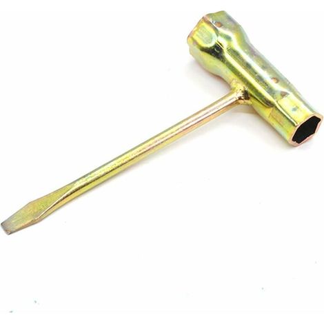 Clé à bougie d'allumage pour tronçonneuse et clé à écrou de barre 13 mm x 19 mm, (1/5)