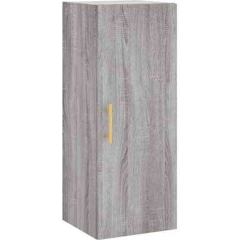 Armadio da parete elegante pratico contenitore 34,5 x 34 x 90 cm in legno ingegnerizzato grigio 020048659
