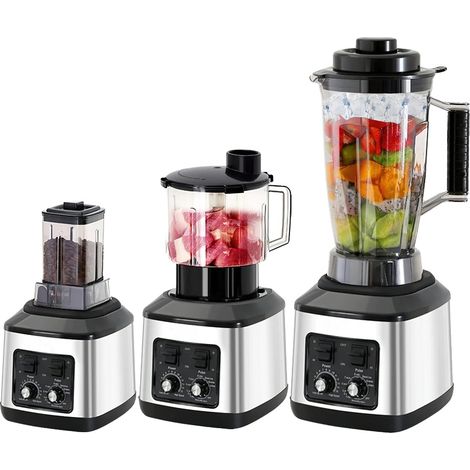 Mixeur Électrique, Mixeur Multifonction, Performance Haute Puissance, 3L-1.5L-0.5L, Prise EU (1/2)