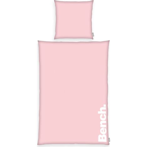 Parure de Lit, Pastel Colours, Taie Oreiller Env. 80 x 80 cm, Housse de Couette Env. 135 x 200 cm, Avec Fermeture Éclair, 100% Coton, Couleur : Rose/Blanc, Réf. : 4412602050 (1/5)