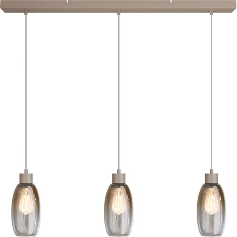 Lampe suspendue en verre Olive 3x Ø 12,5cm - sable - 2431-36-100-3-02-12 (1/3)