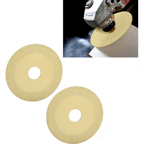 2 pièces, diamètre intérieur 22 mm, diamètre extérieur 100 mm, largeur de l'abrasif diamanté 15 mm, épaisseur 1 mm, disque de coupe pour verre, carrelage en céramique, jade, cristal, disque de polissa (1/5)
