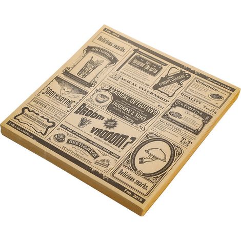 Pack of 200 sheets of greaseproof paper for food packaging, especially for baskets of crisps and all types of containers, single dimension: 25 x 25 cm