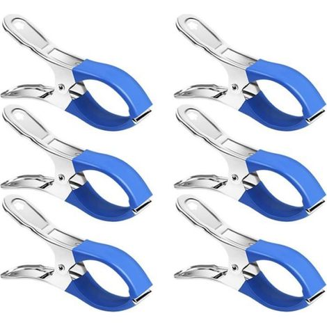 Lot de 6 clips couverture piscine, acier inoxydable, anti-vent, anti-rayures, bordure rigide (1/5)