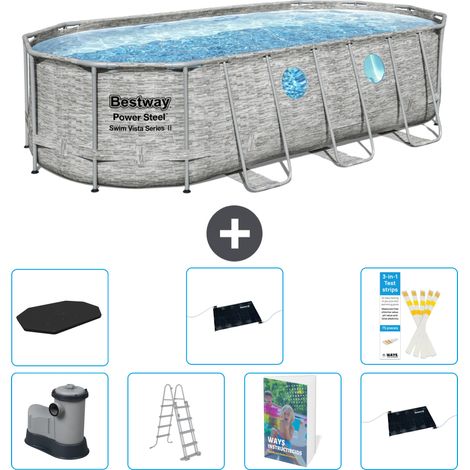 Bestway Power Steel Oval - 549x274x122 cm - 8-teilig S562