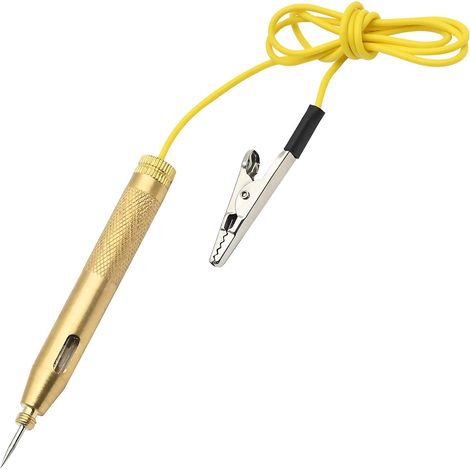 Testeur de circuit automobile, lampe témoin de tension 6V-12V, sonde longue avec pince et voyant indicateur pour systèmes basse tension-AquaForge (1/5)