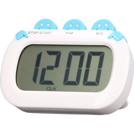 Digitaler Küchentimer mit großem LCD-Display, multifunktionaler Countdown-Timer zum Kochen, Backen und Lernen – Blau (1/5)