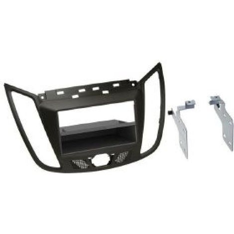 Facade autoradio 1DIN compatible avec FORD C-MAX ap10 - Noir brillant - avec vide poche