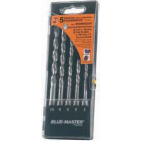 estuche de brocas para metal. metal. vástago cilíndrico. estuche plástico - blue master