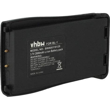 vhbw Akku kompatibel mit Baofeng BF-666S, BF-777S, BF-888S, H777 Funkgerät, Walkie Talkie (2800mAh, 3,7V, Li-Ion)