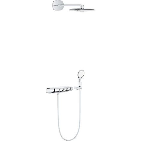 Grohe Rainshower System SmartControl Duo 360 Rainshower System SmartControl 360 DUO Sistema doccia con termostatico Grohtherm SmartControl con combinazione esterna/ad incasso Bianco, cromo, 26443LS0 (1/4)