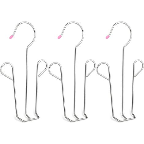 CCYKXA  Set of 3 multifunctional stainless steel shoe hangers with double hooks for drying leather shoes