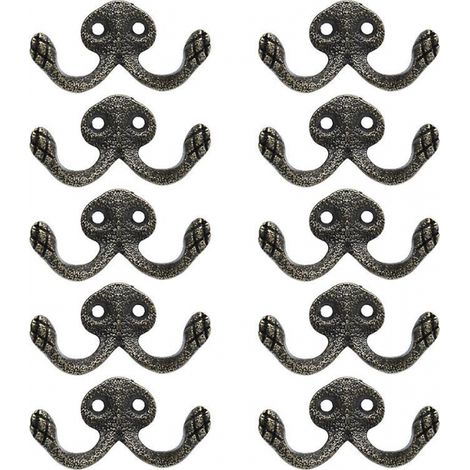 10 Cintres en alliage de zinc, crochets ménagers, solides et durables (1/3)