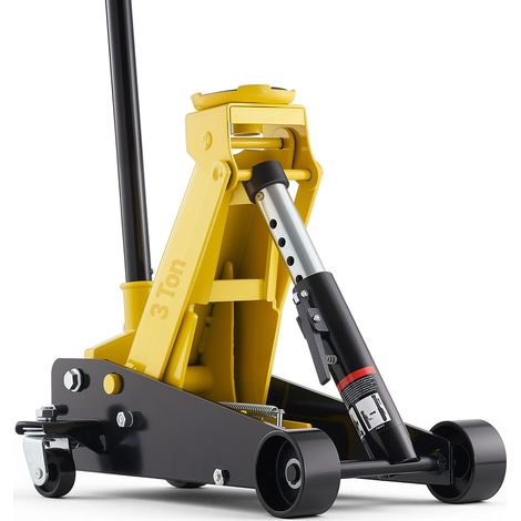 VEVOR Hydraulischer Rangierwagenheber 3T Tagkraft, Wagenheber Hydraulik mit 130-500 mm Hubhöhe 125 mm Gummiauflage & Einzelzylinder, Autoheber aus Stahl mit 360° Mobilität für PKW SUV Pickup Werkstatt (1/5)